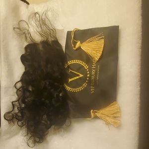 VIP luxury Peruvian loose curl swiss lace frontal